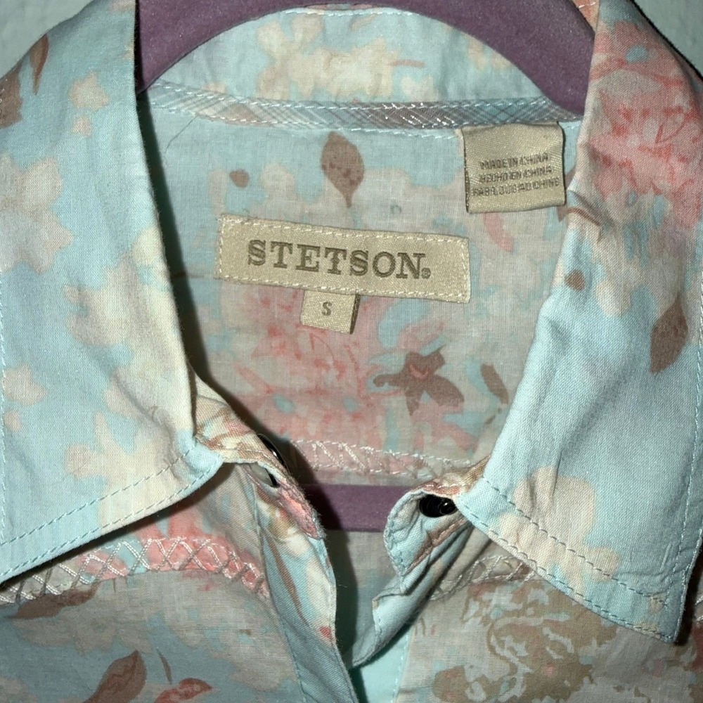 Stetson 100% Cotton Pearl Snap Women's Western Button Up | size s - Picture 5 of 7